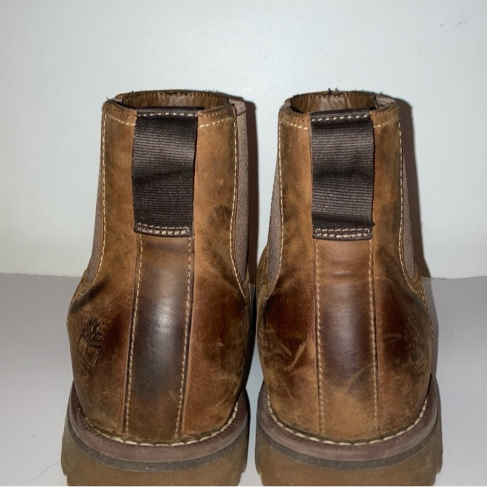 TIMBERLAND Men’s Ortholite Chelsea style leather pull on boots, brown, 10 - Picture 3 of 5